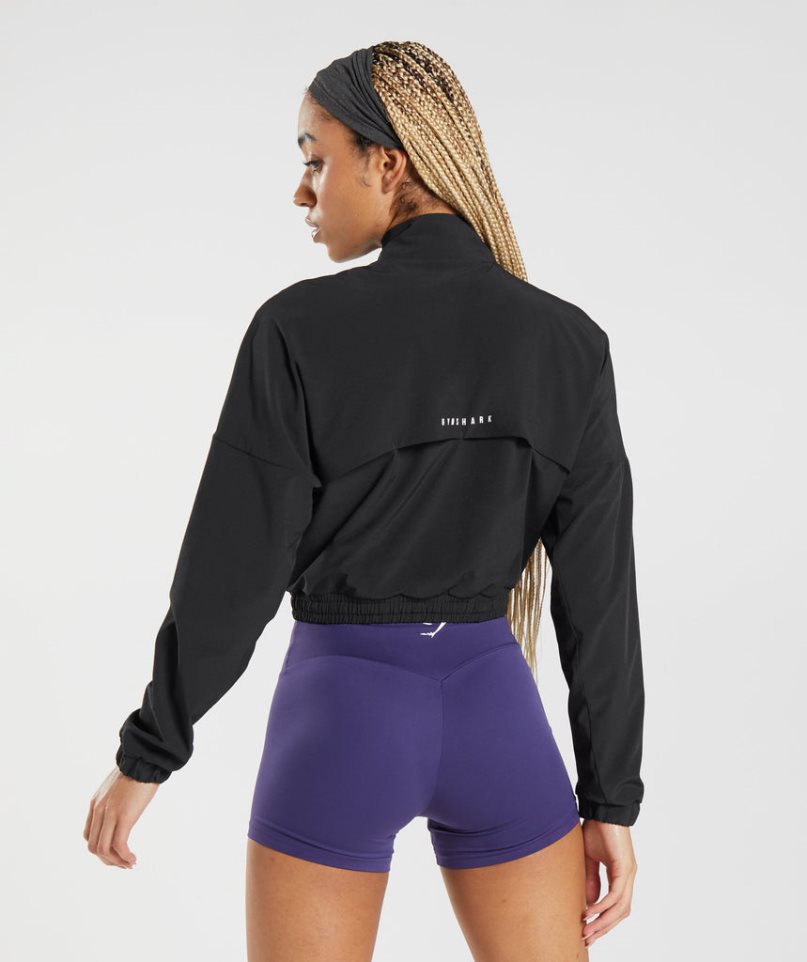 Women's Gymshark Sport Windbreaker Black | CA 58A17D